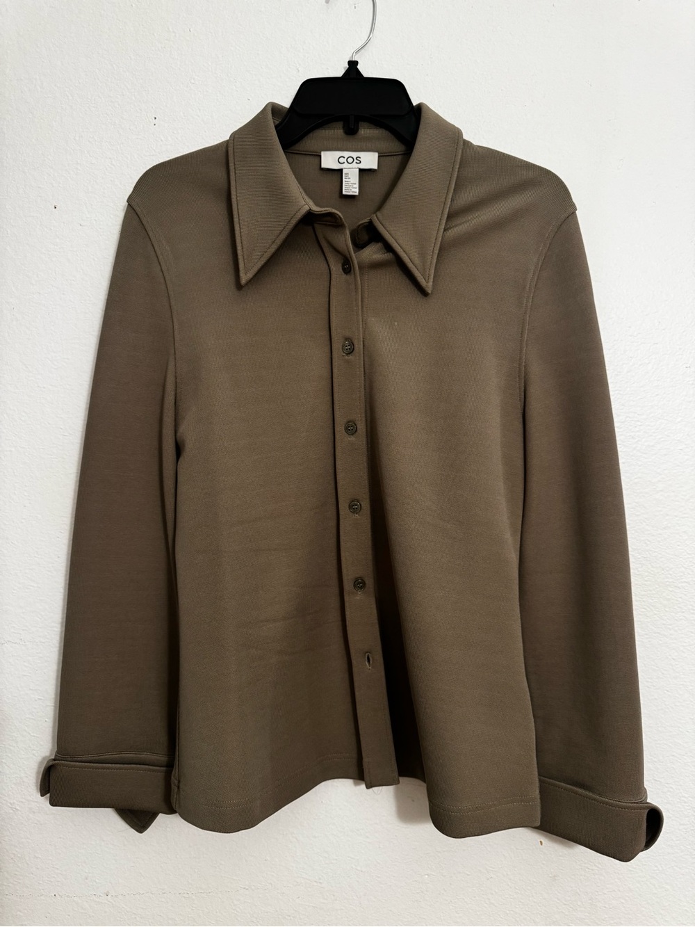 COS Olive-Brown Casual Button-Down Shirt